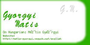 gyorgyi matis business card